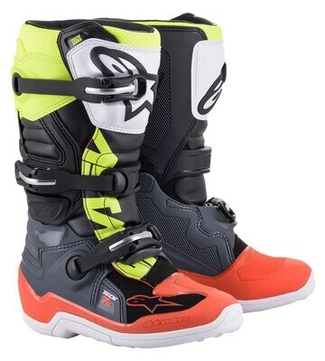 ALPINESTARS TECH 7 S DONKERGRIJS ROOD FLUO GEEL FLUO (9058)