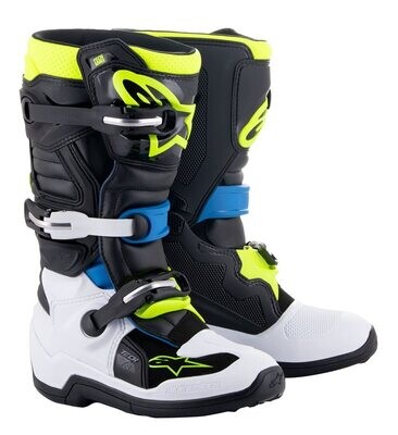 ALPINESTARS TECH 7 S BLACK ENAMEL BLUE YELLOW FLUO