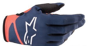 Radar gloves Dark Blue / Red Fluo