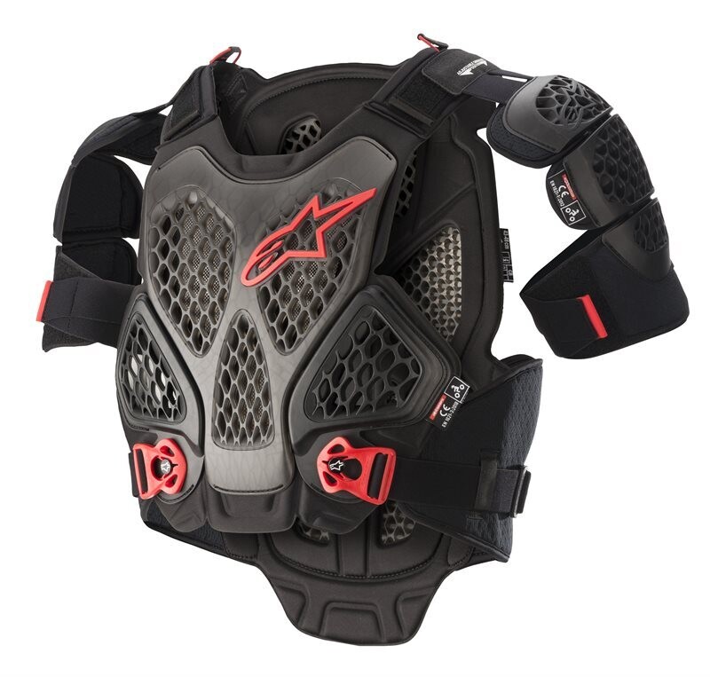 ALPINESTARS  A-6 CHEST PROTECTOR BLACK ANTHRACITE RED