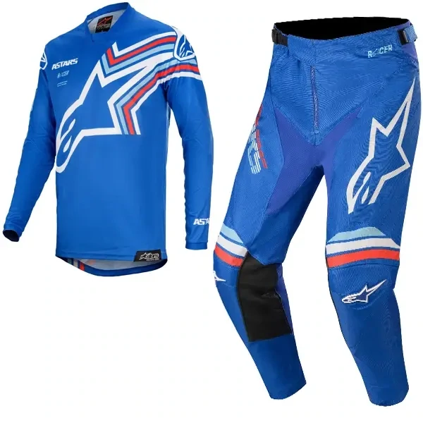 set alpinestars youth racer braap blue white broek 28 trui xl