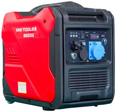 BGI55SE Geluidsarme benzine inverter generator 5,5 kW 230 V, met elektrische start en ATS contact.