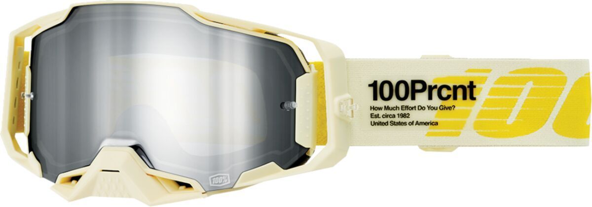 100% ARMEGA GOGGLE BARELY MIRROR SILVER