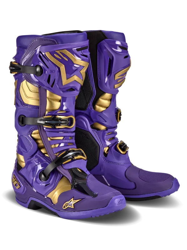 Alpinestars Tech10 LE Champ Boots Violet Gold, maat: 10 (44.5)