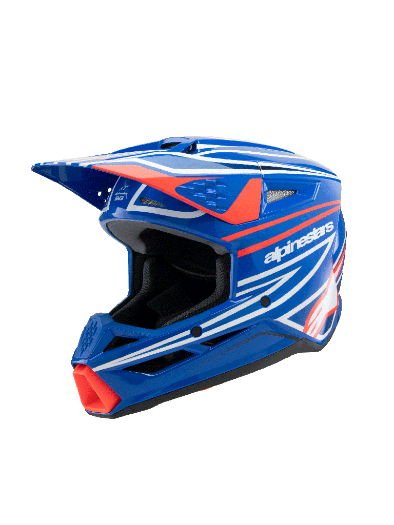 Alpinestars Sm3 Jeugd Wurx Crosshelm Ece06 | Blauw Rood Wit Zwart Gl