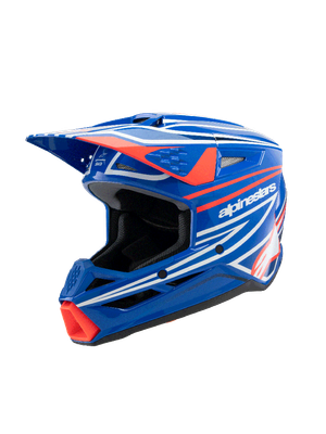 Alpinestars Sm3 Jeugd Wurx Crosshelm Ece06 | Blauw Rood Wit Zwart Gl