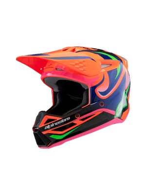 Alpinestars Sm3 Jeugd Deegan Crosshelm Ece06 | Oranje Fl Paars Roze Fluo Gl