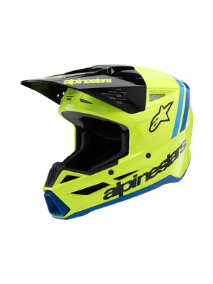 Alpinestars Sm3 Radiumhelm voor jongeren Ece06 | Geel Fluo Zwart Blauw Gl