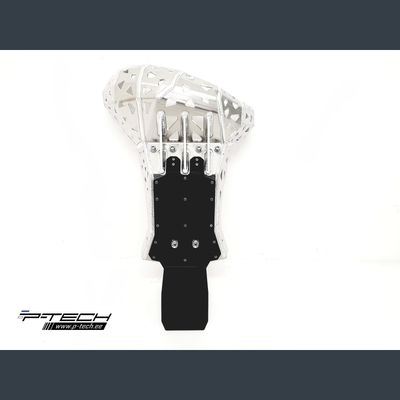 Skid plate with exhaust guard with plastic bottom for KTM EXC/XC-W, Husqvarna TE 250, 300 2024-2025