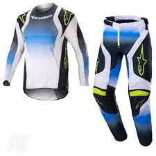 set Alpinestars kids Racer Push Pants Nightlife Ucla Blauw Wit broek 28 trui xl