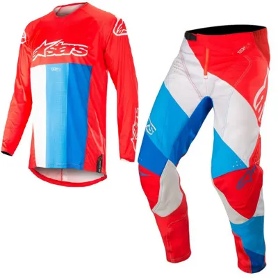 set alpinestars kids  racer venom red white blue broek 28 trui xl