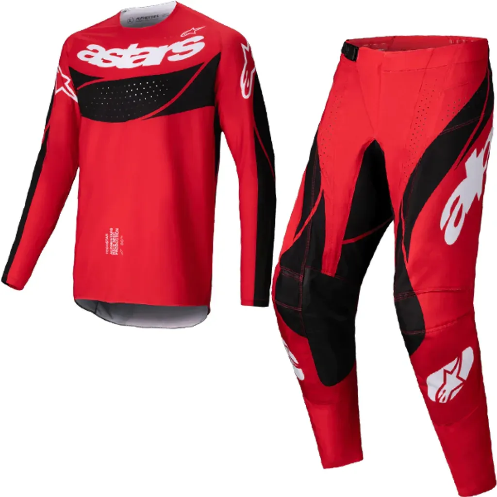 set Alpinestars Techstar Dreem Fel rood Zwart Kit broek 34 trui l