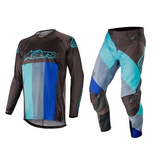 set alpinestars techstar venom  Zwart Turqouise Blauw broek 28 trui l