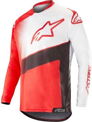 set alpinestars racer supermatic red black white broek 32 trui m