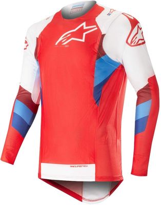 set alpinestars supertech red white broek 30 trui l