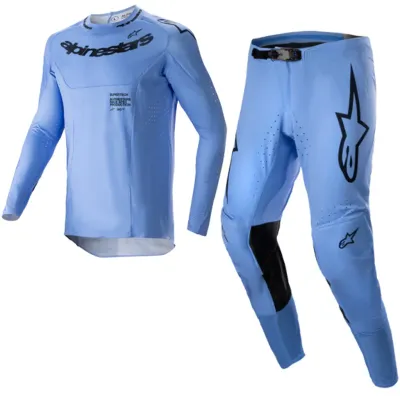 set alpinestars  supertech  dade light blue  broek 38 trui xl