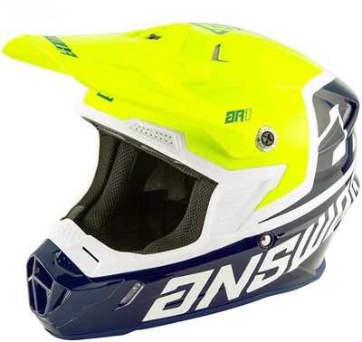 Answer AR1 Crosshelm - Voyd Donker Blauw / Fluo Geel m