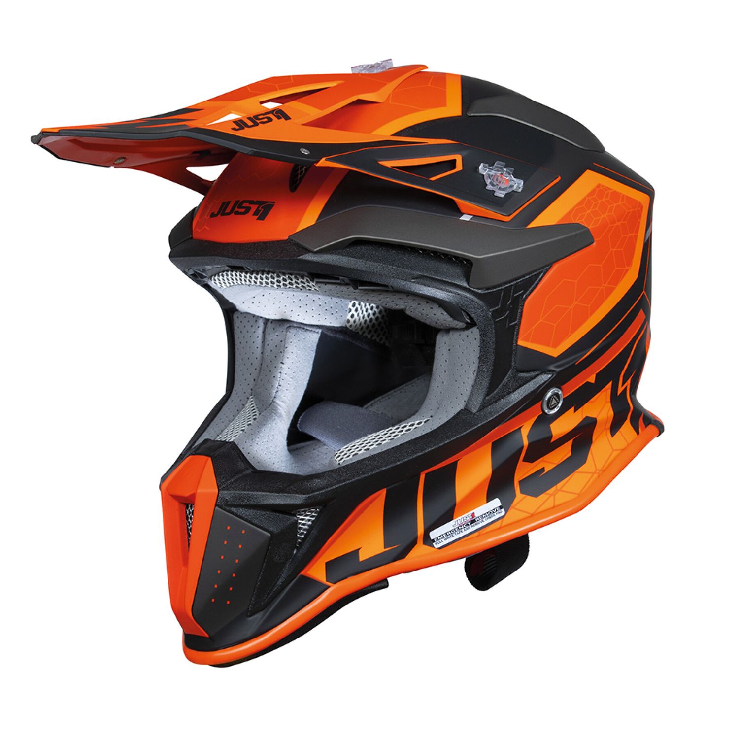 Motorcrosshelm Just1 J18-F oranje zwart L