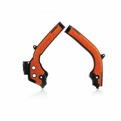 FRAMESCHERM X-GRIP KTM SX-SXF 16/18 + EXC-EXCF 17/19 + HUSQVARNA FC-TC 16/18 + FE-TE 16/19 - ZWART / ORANJE