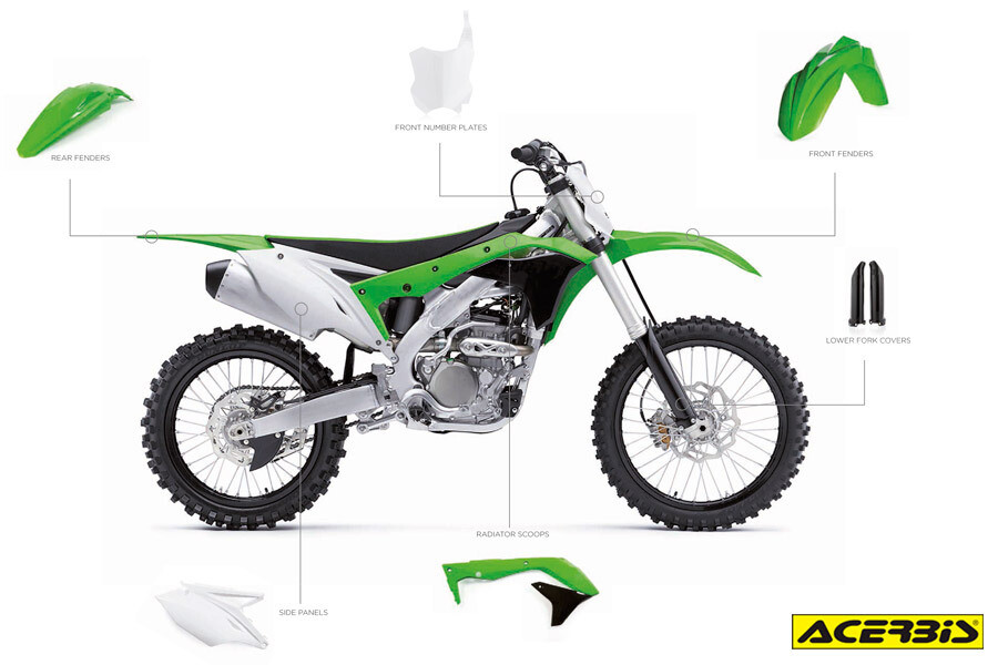 Volledige kit plastic acerbis kawasaki
