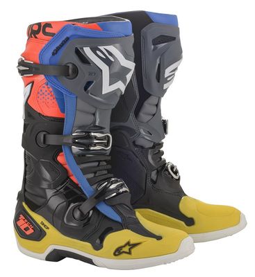 Alpinestars Tech 10  zwart geel blauw rood