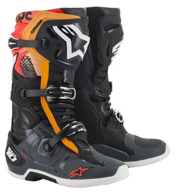 Alpinestars tech 10 grijs zwart oranje rood