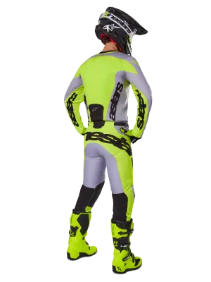 set alpinestars racer veil gray yellow fluo