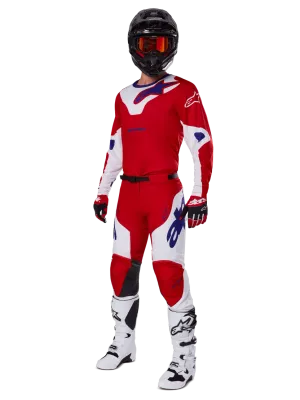 set alpinestars racer veil  bright red white