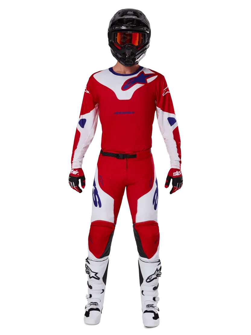 set alpinestars racer veil  bright red white
