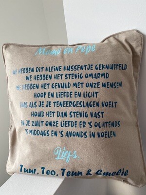 Gepersonaliseerd kussentje