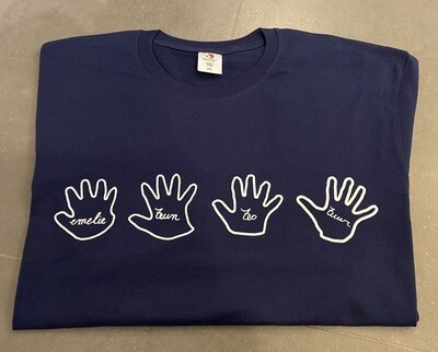 T shirt met handafdruk van je oogappel