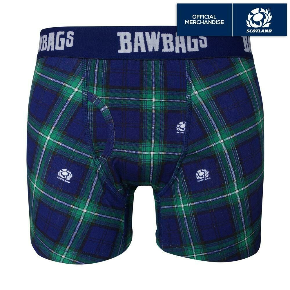 Scotland Rugby Tartan Boxer Shorts, Size: Small