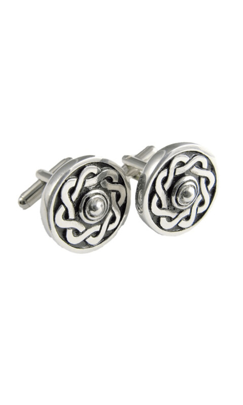 Celtic Shield Polished Cufflinks