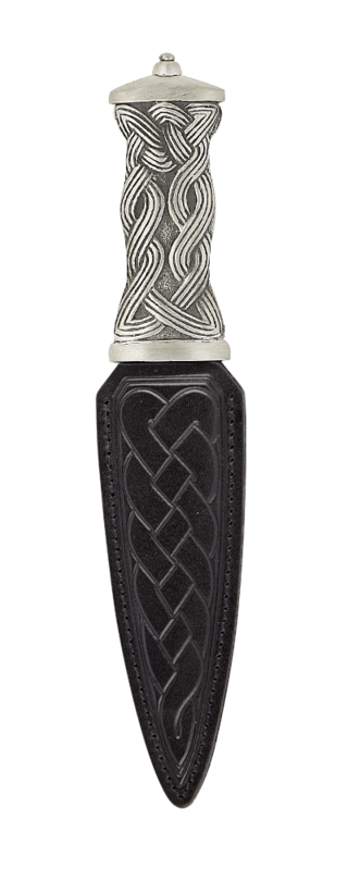 SD95, Celtic Knot Matt Pewter, Sgian Dubh