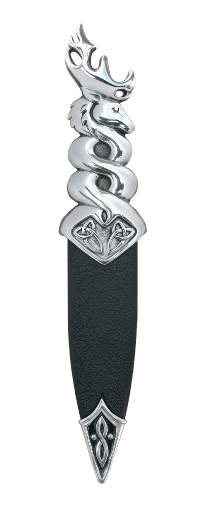 SD106, Stag Polished Pewter, Sgian Dubh