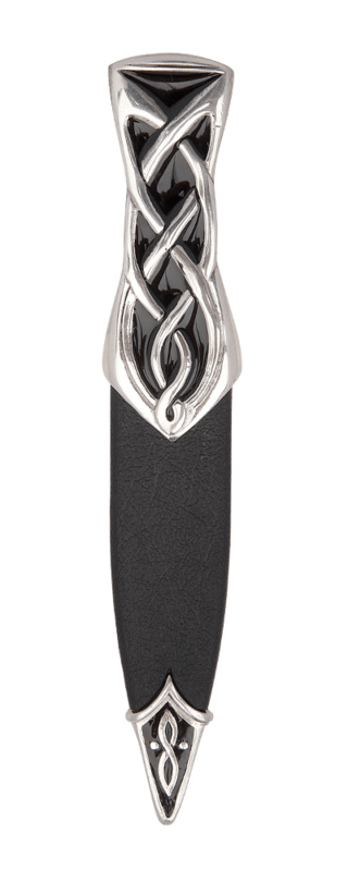 SD103JEN​, Celtic Rope Black Enamel Polished Sgian Dubh