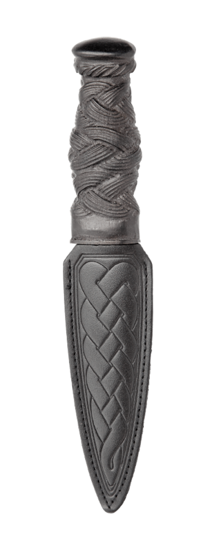 RSD6B, Black Resin Handle Sgian Dubh
