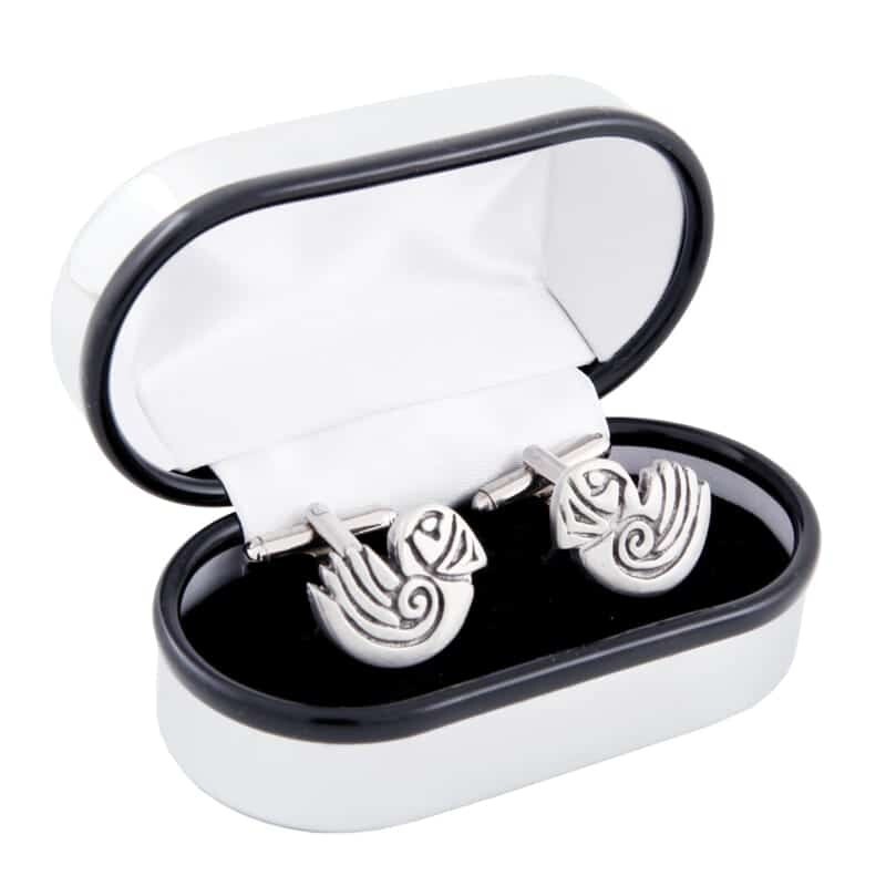 Puffin Cufflinks, Matt Pewter