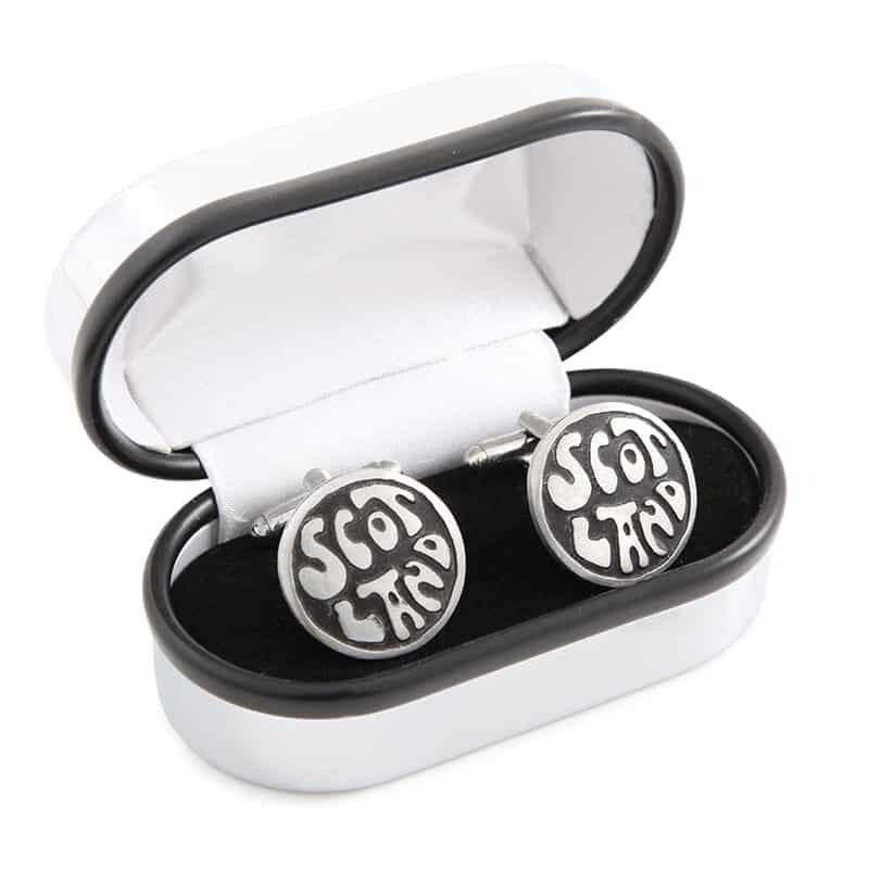 Scotland Cufflinks, Matt Pewter