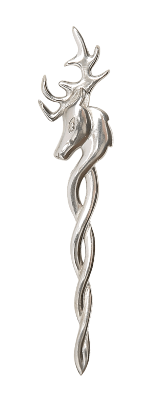 Stag Celtic Kilt Pin, Polished