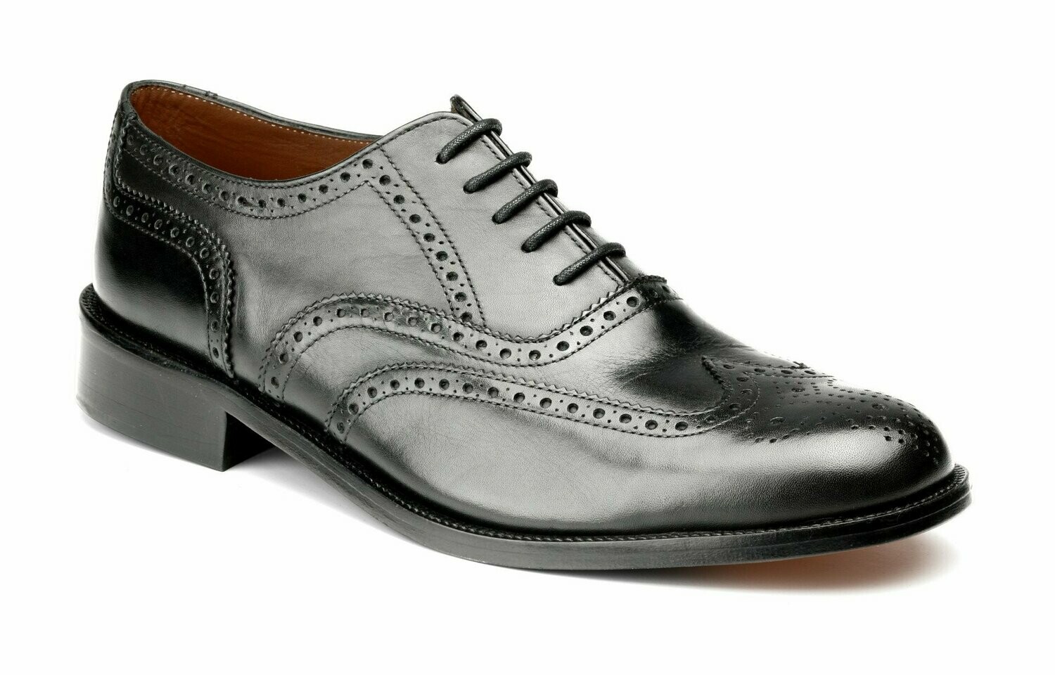 Day Brogues, Black Leather, Shoe Size: 6, Fitting: Standard Fitting Only