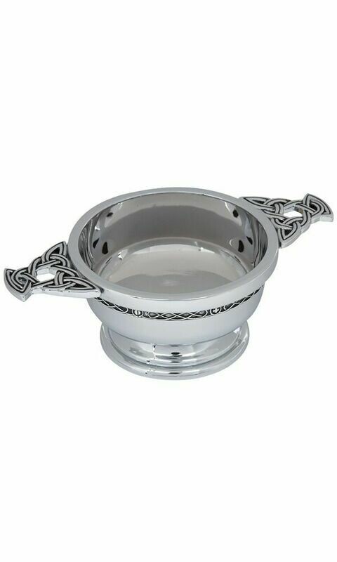 5" Celtic Chrome Plated Quaich