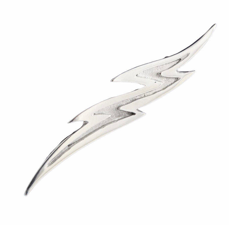 Lightning Bolt Kilt Pin, Pewter