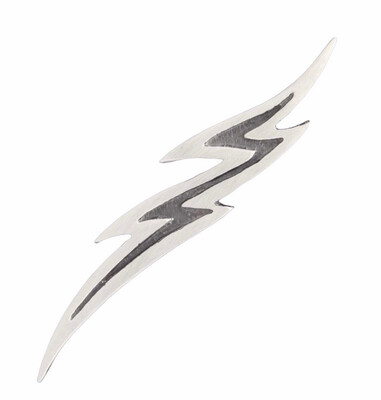 Lightning Bolt Kilt Pin, Matt Pewter