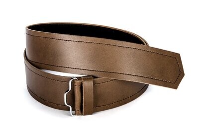 Tan Leather Kilt Belt, Velcro Adjustable