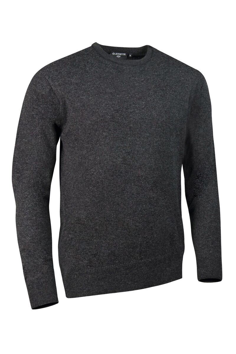 Men's Crew Neck Golf Sweater, Charcoal Marl, Size: Small