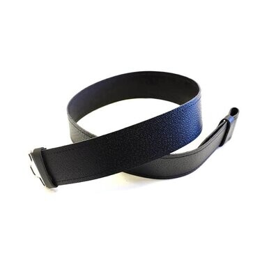 Black Leather Kilt Belt, Velcro Adjustable