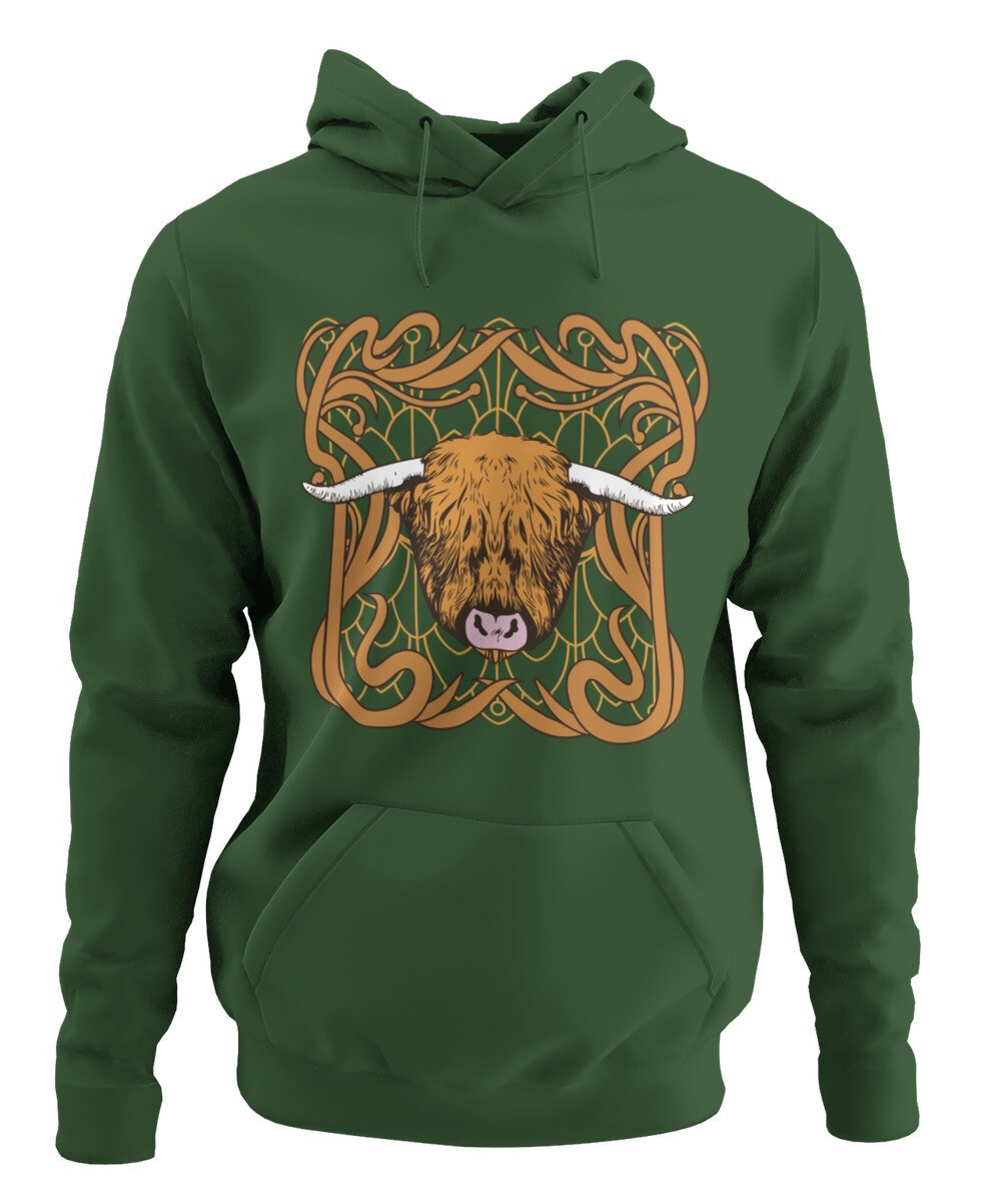 Highland Coo Hoodie, Size: Small