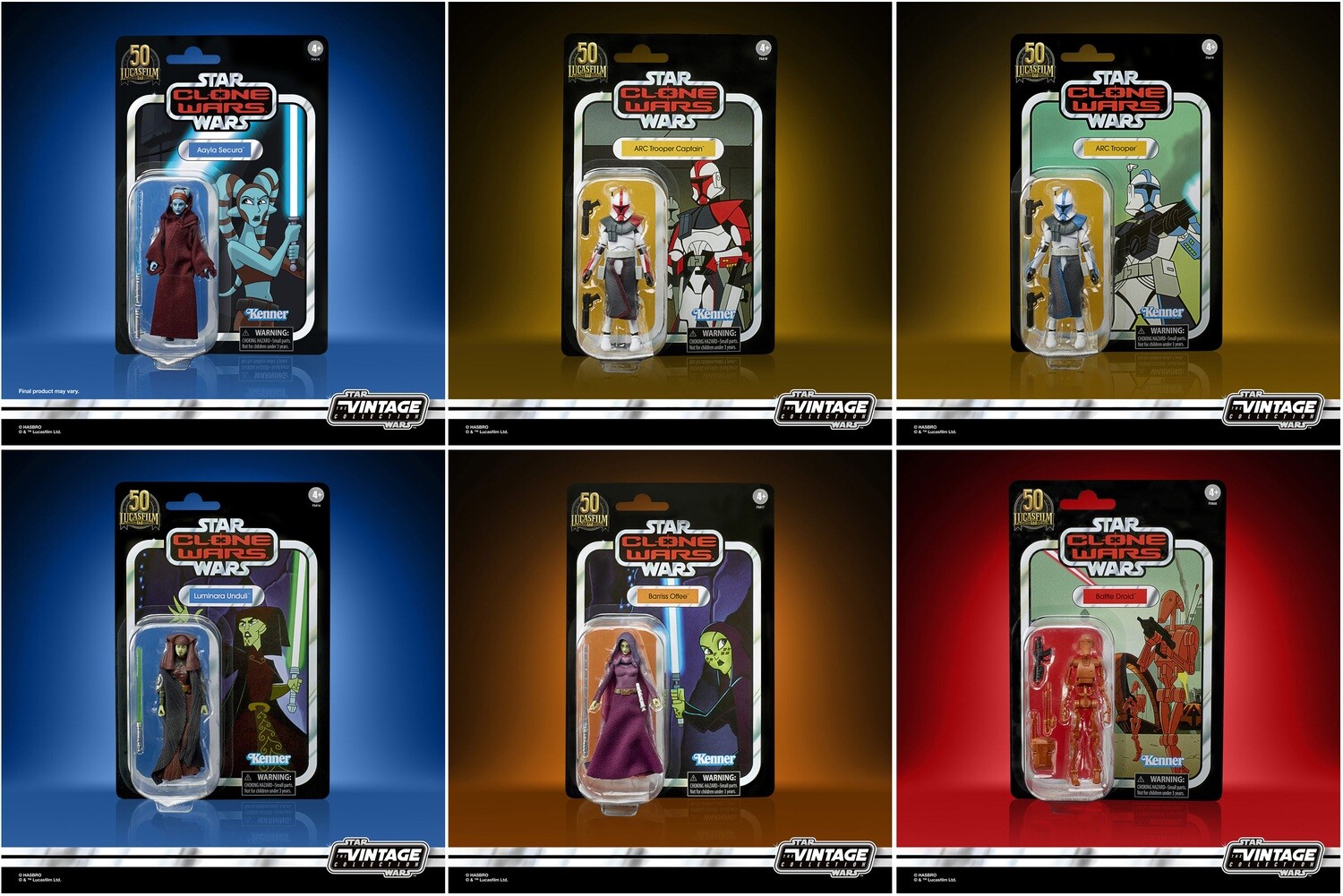 Star Wars The Vintage Collection Clone Wars Wave - Walmart Exclusive set of 6 [99,99]