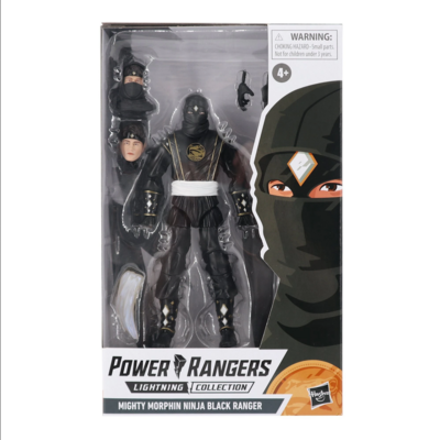 Power Rangers Lightning Collection 6-Inch Action Figure - Monsters Mighty Morphin Ninja Black Ranger